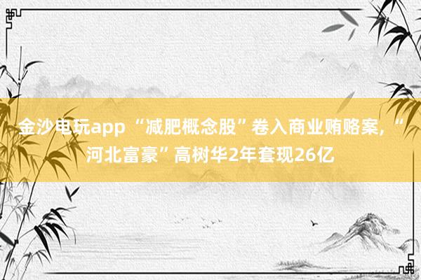 金沙電玩app “減肥概念股”卷入商業(yè)賄賂案， “河北富豪”高樹華2年套現(xiàn)26億
