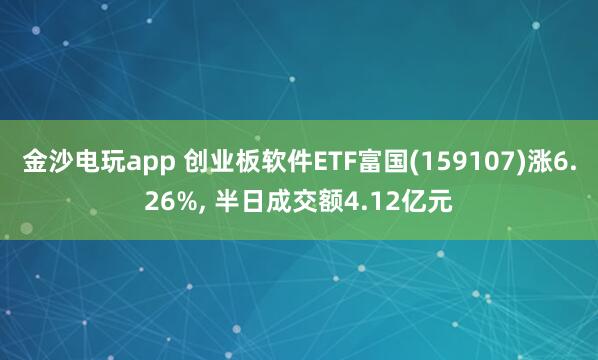 金沙電玩app 創(chuàng)業(yè)板軟件ETF富國(159107)漲6.26%， 半日成交額4.12億元